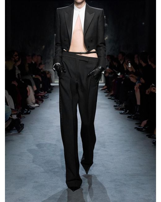 Tom Ford Black Hose Aus Twill Aus Einer Mischung Aus Wolle, Mohair Und Seide