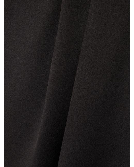 Pantalon Droit En Satin De Soie À Plis Saint Laurent en coloris Black