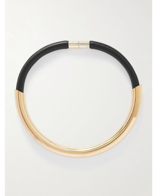 Isabel Marant Natural Erin-Tone And Leather Necklace