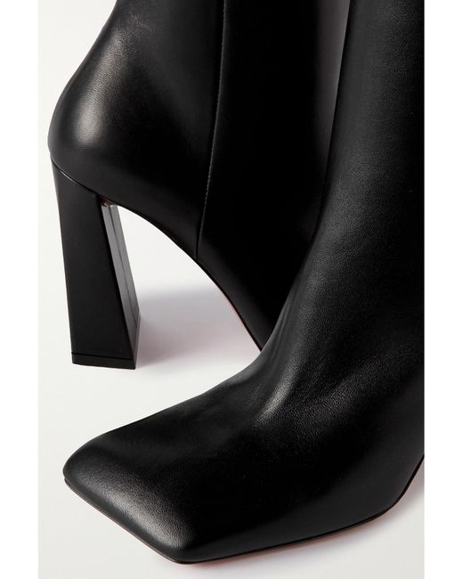 AMINA MUADDI Black Marine ankle boots aus leder