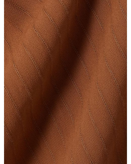 Joseph Brown Santos Pinstriped Gathered Crepe Midi Skirt