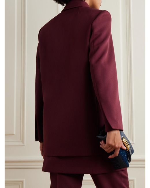 Veronica de Piante Purple Klara Wool-Twill Jacket
