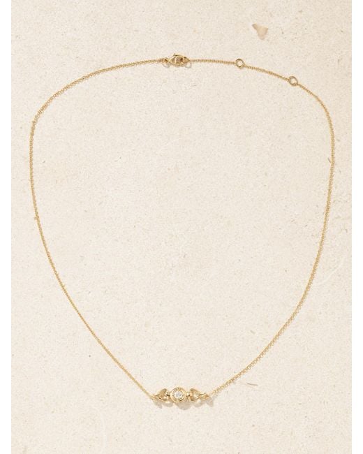STONE AND STRAND Natural Silvia Kette Aus 14 Karat Mit Diamant
