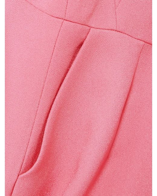 Emilia Wickstead Pink Juulia Asymmetric Crepe Gown