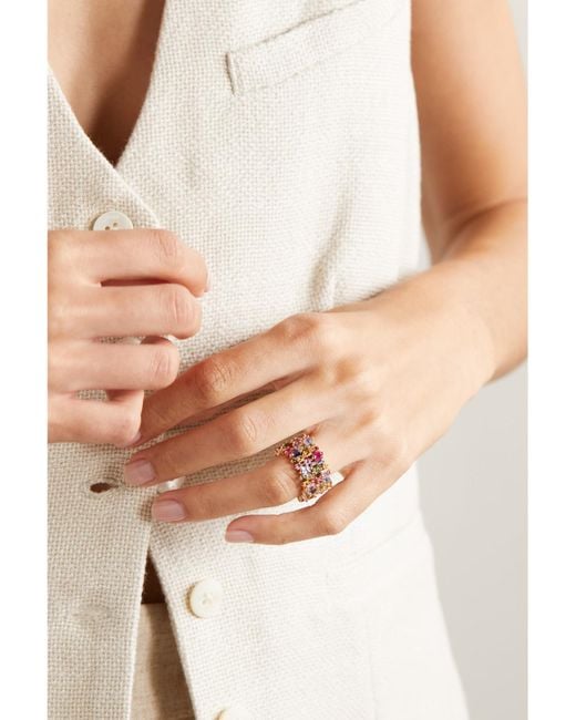 Suzanne Kalan Metallic 18-Karat Rose Sapphire Ring