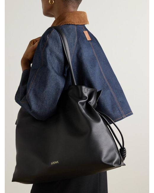 Loewe Black Flamenco Xl Tote Aus Leder