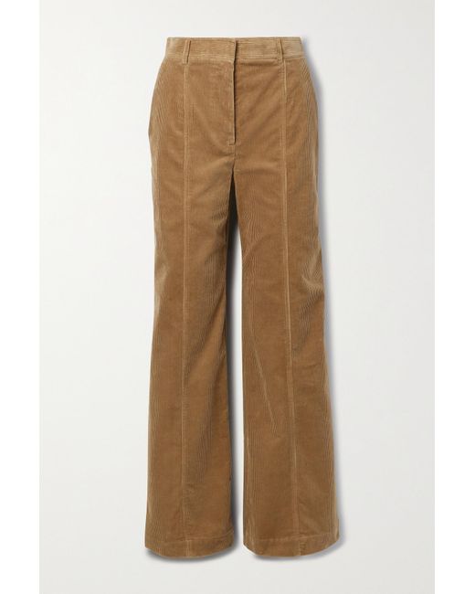 Burberry Wide-leg Cotton-corduroy Pants in Grey | Lyst Canada