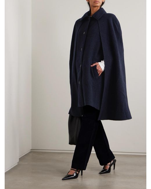 Totême Blue Wool-Felt Coat