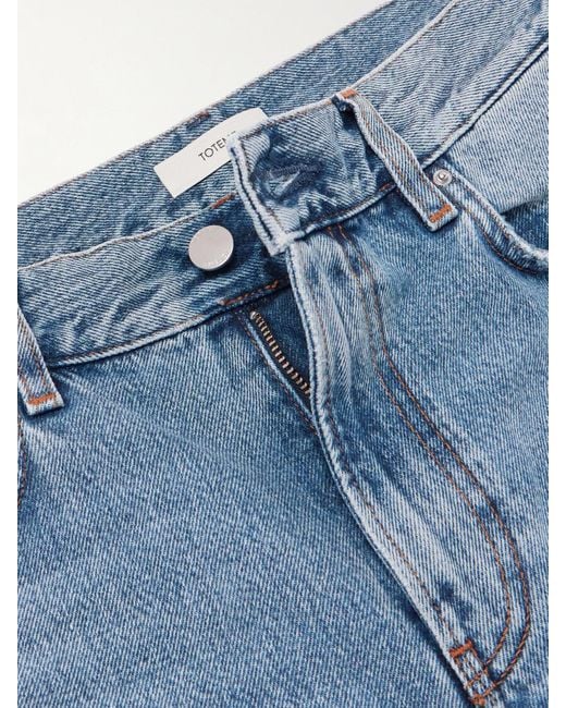 Totême Blue Garderob Organic Low-Rise Straight-Leg Jeans