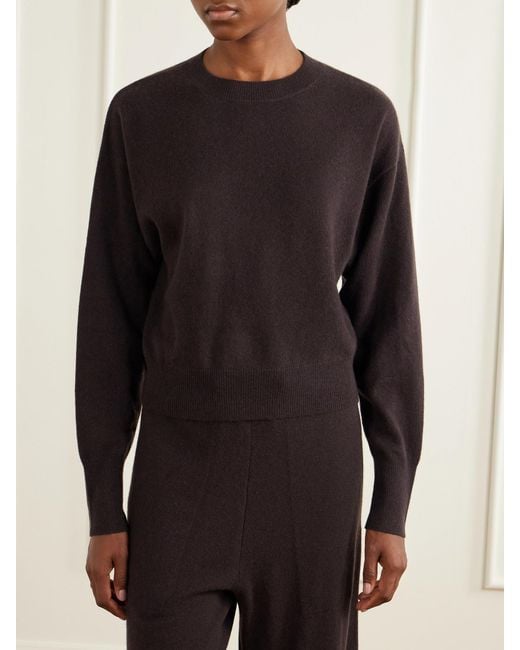 LeKasha Black Menorca Cropped Cashmere Sweater