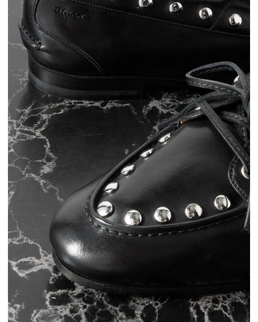 Bally Black Pathy Studded Leather Loafers