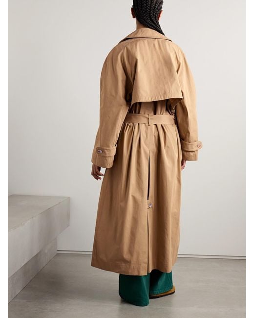 The Elder Statesman Natural Silvano Belted Cotton-Twill Trench Coat