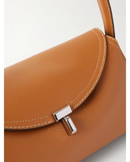 Totême  Natural T-Lock Full-Grain Leather Shoulder Bag