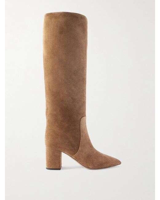 Paris Texas Brown Anja 70 Suede Knee Boots