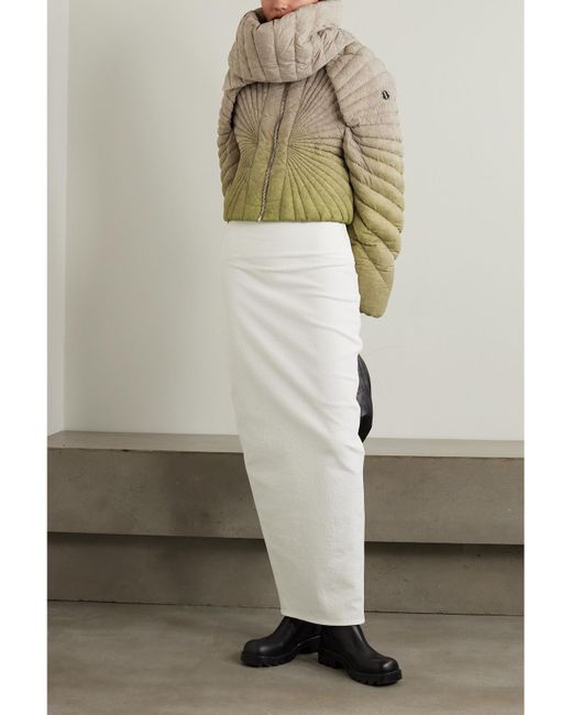 Rick Owens Natural Radiance Convertible Quilted Shell Down Jacket