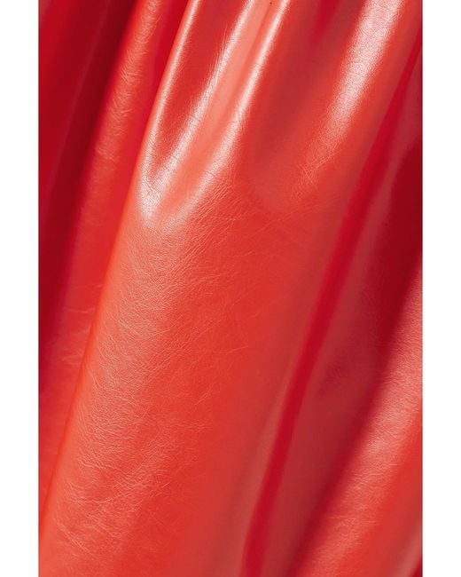 BATSHEVA Red Vinyl Mini Dress