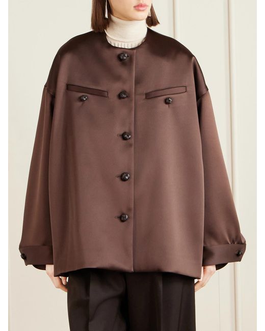 Rohe Brown Recycled-Satin Jacket