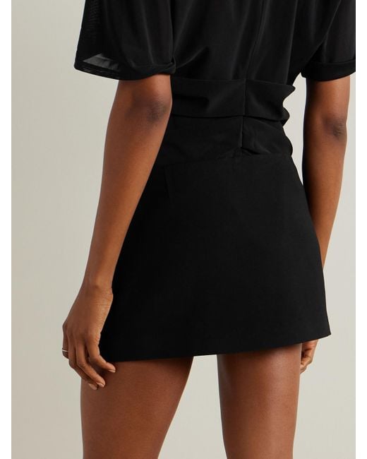 Acne Black Crepe Mini Skirt