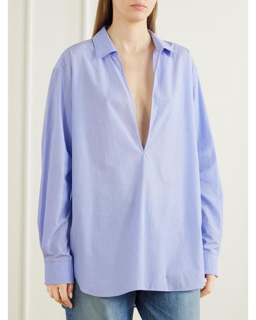 Ssstein Blue Skipper Cotton Shirt