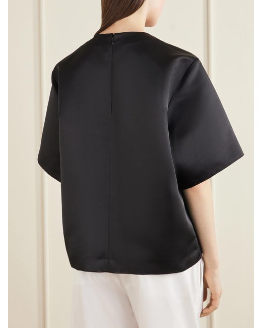 Totême Blue Duchesse-Satin Blouse