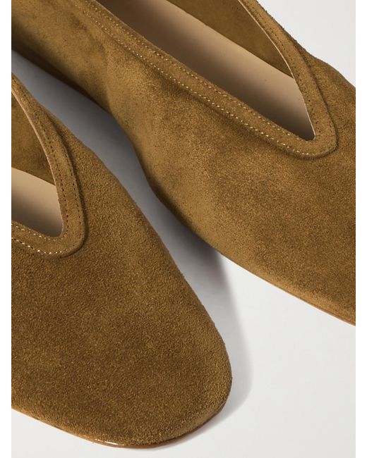 Le Monde Beryl Brown Luna Suede Ballet Flats