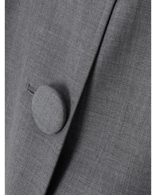ShuShu/Tong Gray Cropped Grain De Poudre Jacket
