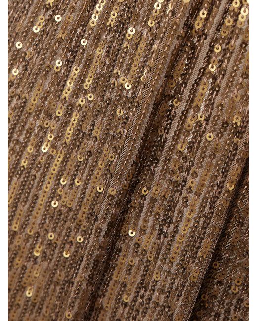 Norma Kamali Natural Hose Mit Weitem Bein Aus Stretch-Mesh Mit Pailletten