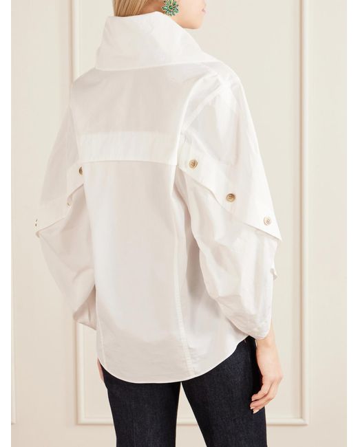 Zimmermann White Valiant Utility Cotton Shirt