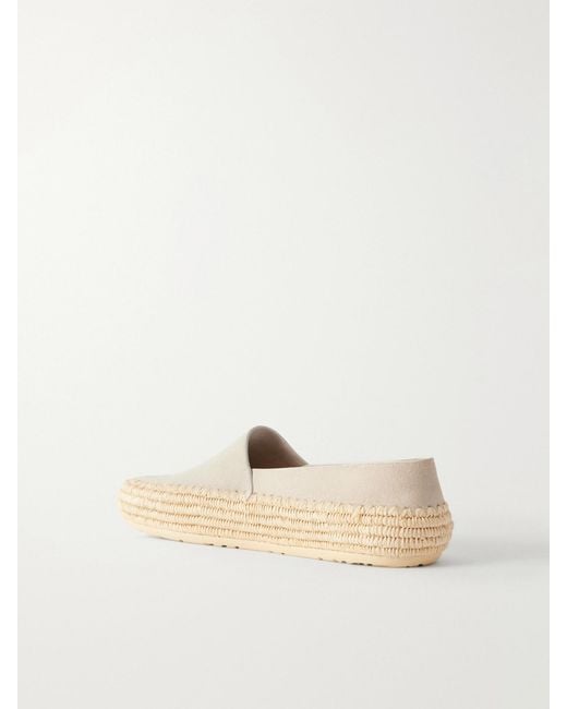 Loewe Natural Paula's Ibiza Rio Suede And Raffia Espadrilles