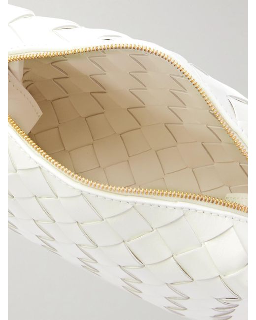 Bottega Veneta Natural Mini Drop Loop Intrecciato Leather Shoulder Bag
