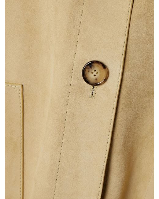 Loewe Natural Paneled Suede Jacket