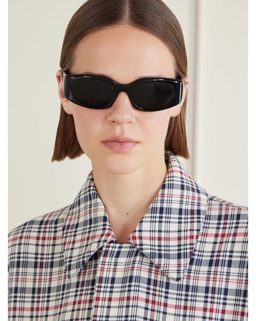 Céline Black Journey Round-Frame Acetate Sunglasses