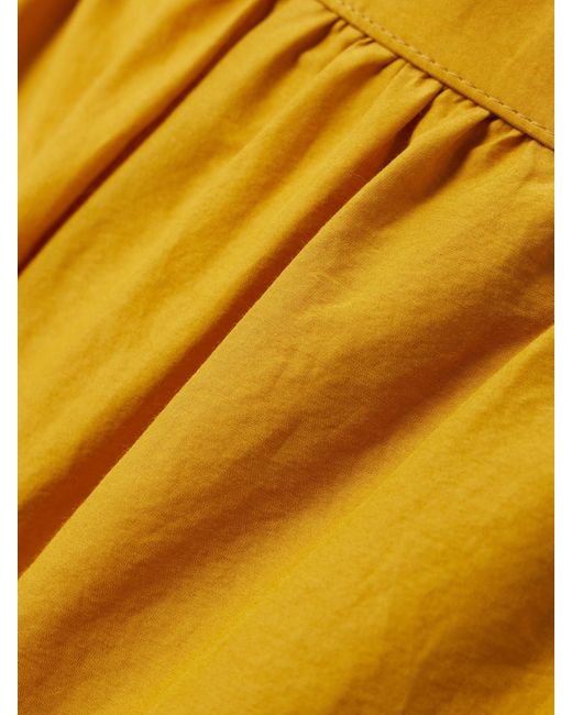 Jamie Haller Yellow The Balloon Cotton And Silk-Blend Balloon Pants