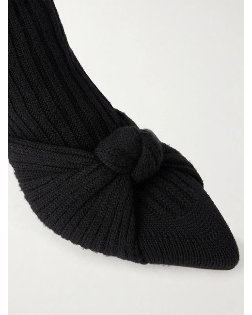 Chloé Black Knotted Knitted Boots