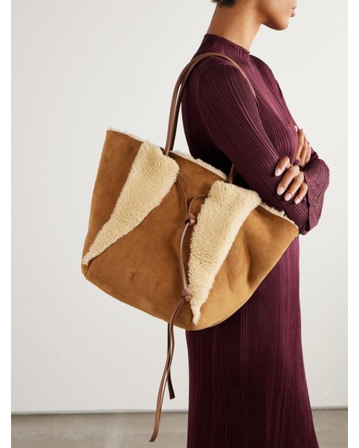 Gabriela Hearst Natural Marija Shearling Tote