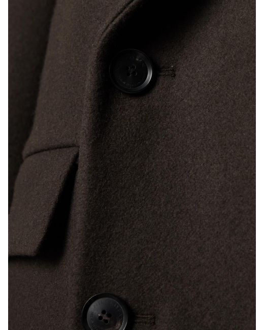 Nili Lotan Black Edmont Double-Breasted Wool-Blend Coat