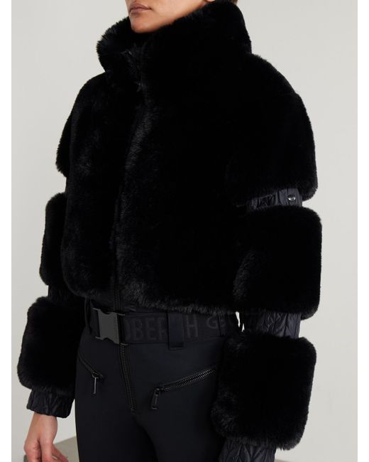 Goldbergh Black Lieke Skianzug Aus Faux Fur Mit Gürtel