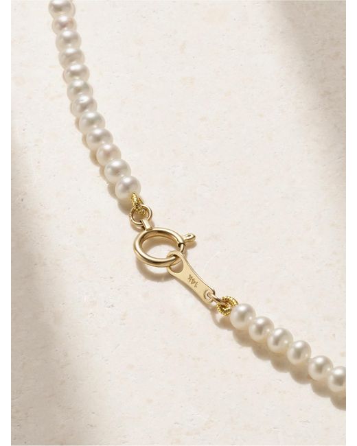 Mizuki Natural Kette Mit Perlen, Diamant Und Details Aus 14 Karat