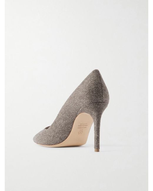 Stuart Weitzman Brown Stuart Power Twill Pumps