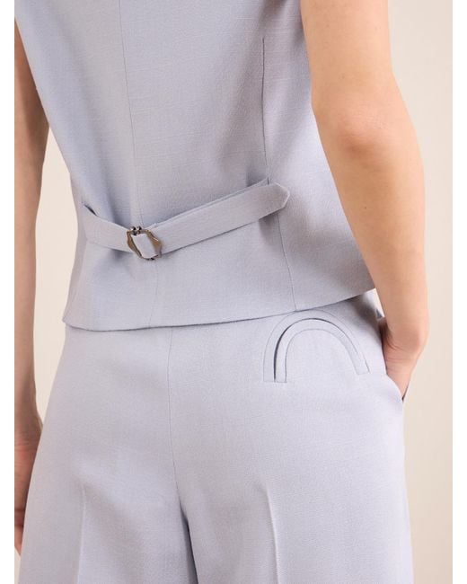 Blazé Milano White Feral Canvas Vest