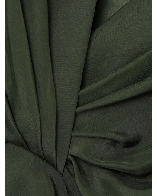 GAUGE81 Green Asuka Silk-Satin Mini Dress