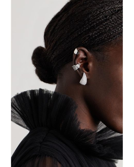 Boucles D'Oreilles En Or Blanc 18 Carats (750/1000) Et Diamants Anita Ko en coloris Natural