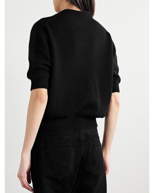 Khaite Black Davin Cashmere Sweater