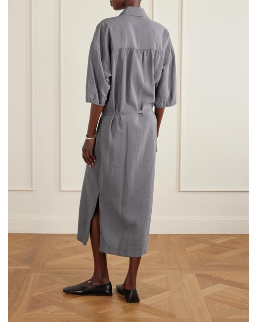 belted satin shirt dress Our Revere Collar Self Belted Satin Shirt Dress is such a vibe