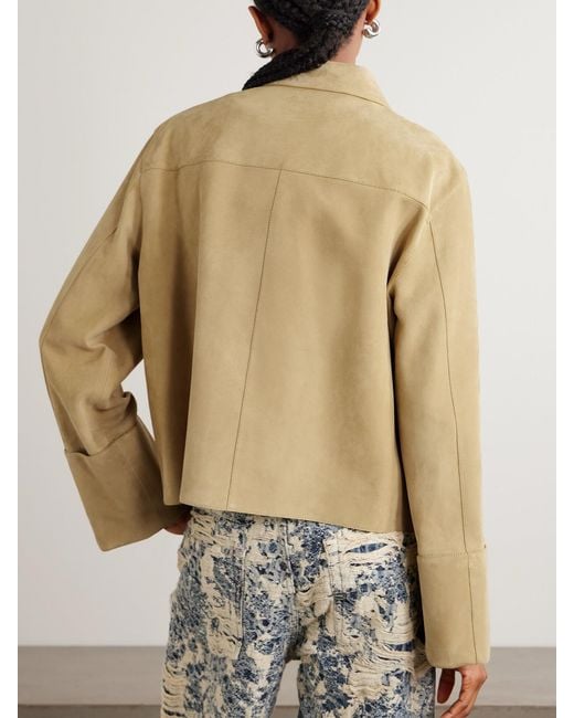 Loewe Natural Paneled Suede Jacket