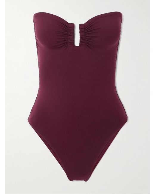 Eres Purple Les Essentiels Cassiopée Bandeau Swimsuit