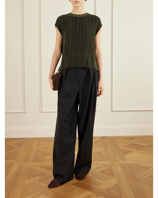 Joseph Green Cedre Plissé Satin Blouse
