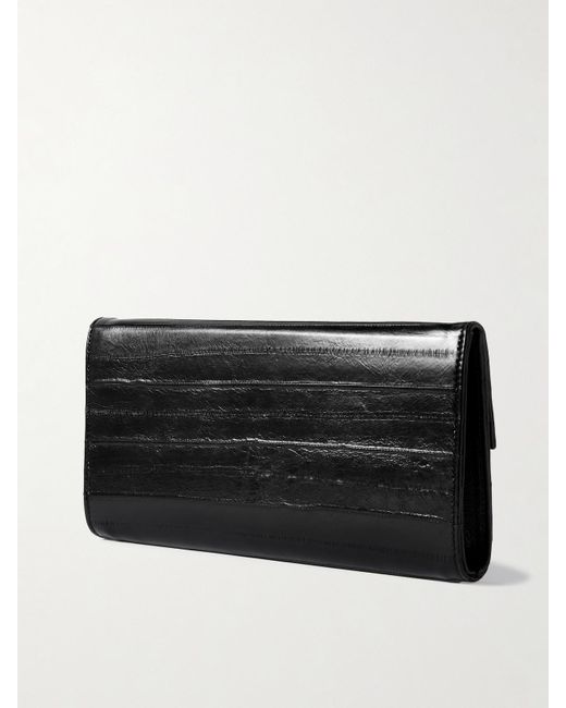 Le Sundial Black Lydia Eel Clutch