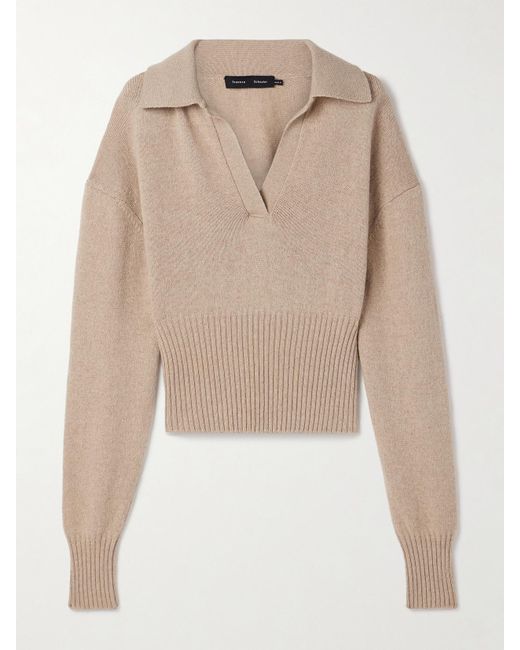 Proenza Schouler Natural Jeanne Pullover Aus Einer Kaschmir-Wollmischung Mit Kragen