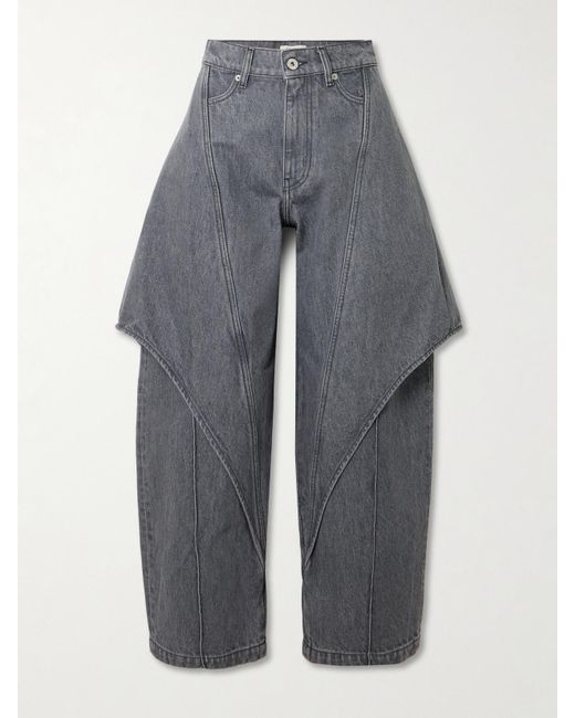 J.W. Anderson Blue Hoch Sitzende Barrel-Jeans